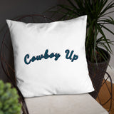 Basic Pillow with Roping Print and Cowboy Up - AdeleEmbroidery