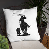 Basic Pillow with Roping Print and Cowboy Up - AdeleEmbroidery