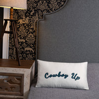 Basic Pillow with Roping Print and Cowboy Up - AdeleEmbroidery