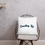 Basic Pillow with Roping Print and Cowboy Up - AdeleEmbroidery