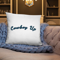 Basic Pillow with Roping Print and Cowboy Up - AdeleEmbroidery