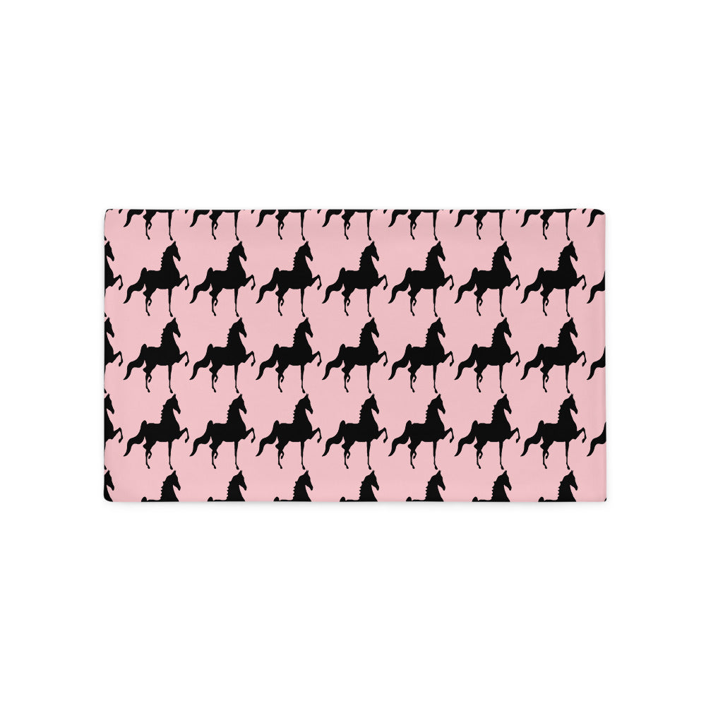 Pillow Case Light Pink Saddlebred Print - AdeleEmbroidery