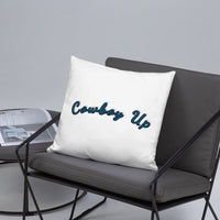 Basic Pillow with Roping Print and Cowboy Up - AdeleEmbroidery