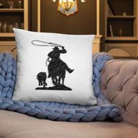 Basic Pillow with Roping Print and Cowboy Up - AdeleEmbroidery