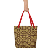 Saddlebred Leopard Print Beach Bag - AdeleEmbroidery