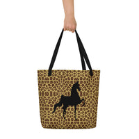 Saddlebred Leopard Print Beach Bag - AdeleEmbroidery