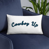 Basic Pillow with Roping Print and Cowboy Up - AdeleEmbroidery