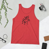 Unisex Tank Top with front Horse Print - AdeleEmbroidery