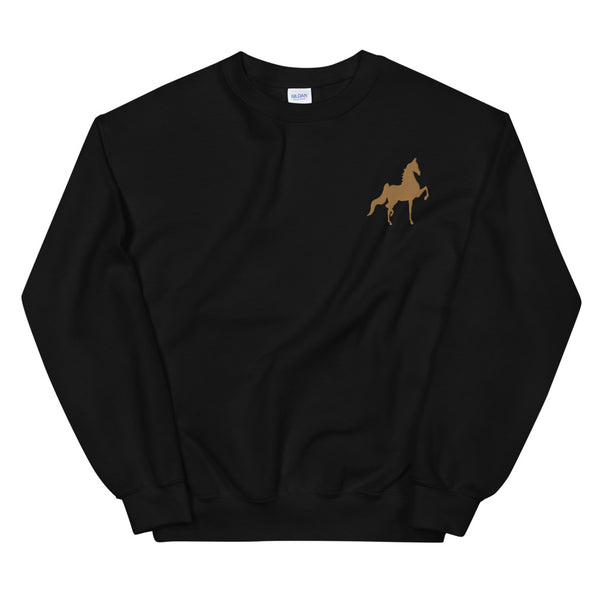 Unisex Sweatshirt with Old Gold Saddlebred Embroidered – AdeleEmbroidery