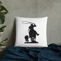 Basic Pillow with Roping Print and Cowboy Up - AdeleEmbroidery