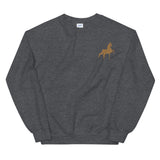 Unisex Sweatshirt with Old Gold Saddlebred Embroidered - AdeleEmbroidery