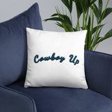 Basic Pillow with Roping Print and Cowboy Up - AdeleEmbroidery