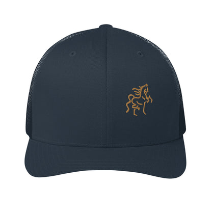 Trucker Cap with Horse Embroidery - AdeleEmbroidery