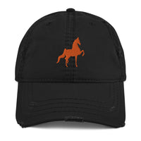 Saddlebred Distressed Dad Hat - AdeleEmbroidery