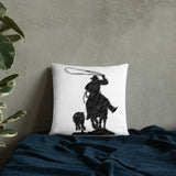 Basic Pillow with Roping Print and Cowboy Up - AdeleEmbroidery