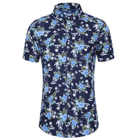 Men's Short Sleeve Hawaiian Shirts - AdeleEmbroidery