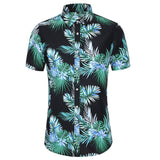 Men's Short Sleeve Hawaiian Shirts - AdeleEmbroidery