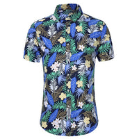 Men's Short Sleeve Hawaiian Shirts - AdeleEmbroidery