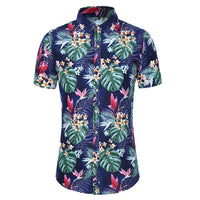 Men's Short Sleeve Hawaiian Shirts - AdeleEmbroidery