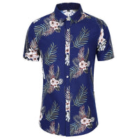 Men's Short Sleeve Hawaiian Shirts - AdeleEmbroidery