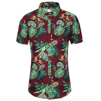 Men's Short Sleeve Hawaiian Shirts - AdeleEmbroidery