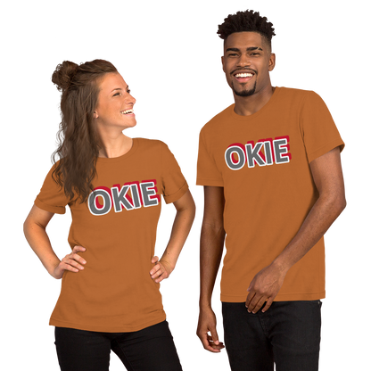 OKIE Print Short-Sleeve Unisex T-Shirt - AdeleEmbroidery